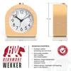 Bearware wekker, analoog, met houten behuizing, reiswekker Productafbeelding-voorbeeld 2