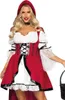 A woman wearing a Little Red Riding Hood costume. Produktbild-Vorschau