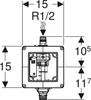 Geberit Rohbauset Urinal Universal für Steuerungen 116.xxx Produktbild-Vorschau 2