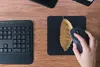 MuchoWow® Mauspad Mousepad Blätter - Schwarz - Gold - Luxus Produktbild-Vorschau 4