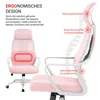 A marketing image showing an ergonomic office chair with callouts highlighting its features. Produktbild-Vorschau