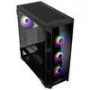 A black computer tower case with RGB lighting on the fans. Podgląd zdjęcia produktu