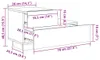 Comodino vidaXL con luci a LED, bianco, 70x36x40,5 cm Anteprima dell’immagine prodotto 8