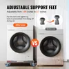 A comparison of a washing machine on a movable stand versus a washing machine directly on the floor. Náhľad obrázku produktu