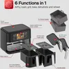 A diagram showing the features and accessories of an air fryer. Produktbild-Vorschau