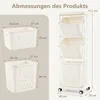 Chariot à linge à 3 niveaux avec roulettes, 3 paniers, Voir les images du produit 2