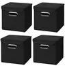 4 Stück Schwarz Faltbox 25 x 25 x 25 cm Aufbewahrungsbox Produktbild-Vorschau 1
