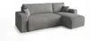 CORNERO Ecksofa mit schlaffunktion PARIS rechts grau Cord Produktbild-Vorschau 2