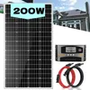 200W Solarpanel 18V Solar Set mit 40A Laderegler Solarkabel Produktbild-Vorschau 1