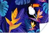 MuchoWow® Poster Dschungel - Tukan - Blumen - Pflanzen - Produktbild-Vorschau 1