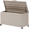 An open storage box with wheels. Produktbild-Vorschau