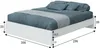 Dmora Doppelbett Yakima Weiß Matratze 160x190 cm Produktbild-Vorschau 3