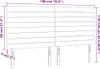 vidaXL LED Kopfteil Rosa 180x5x118/128 cm Samt Produktbild-Vorschau 6