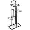 A black metal plant stand with four tiers. Náhled obrázku produktu