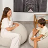 Pouf sacco in velluto a coste BANANAIR 80 x 70 cm beige Anteprima dell’immagine prodotto 4