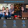 A family playing video games and a woman using a laptop, with performance metrics displayed below. Produktbild-Vorschau