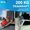 Bituxx klappbare Stahl Auffahrrampe 1,8m 200kg Silber Produktbild-Vorschau 3