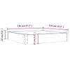 vidaXL Lit surélevé avec insert Brun 120x120x25 cm Sapin Voir les images du produit 8