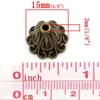 2 Perlkappen, Endkappen, Zierperlen, 'Glocke', 15x12 mm Produktbild-Vorschau 2