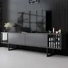Skye Decor, Chrome Line - Anthracite, Noir, Meuble TV, Voir les images du produit 1