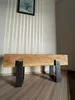 TV Bank aus massivem Eichenholz 21x21cm, Holzbank, Produktbild-Vorschau 5
