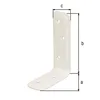 Alberts® Stützwinkel geprägt weiß beschichtet 80x120x40 mm Produktbild-Vorschau 2