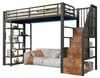 Letto a soppalco 90x200 cm con striscia LED, gradini Anteprima dell’immagine prodotto 5