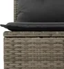 vidaXL 10-tlg. Garten-Sofagarnitur mit Kissen Grau Poly Produktbild-Vorschau 7