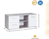 Lowboard Fernsehtisch Bente (B/H/T): 114/51/39 cm Weiß / Produktbild-Vorschau 3
