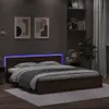 vidaXL Bettgestell mit Kopfteil und LED-Beleuchtung Braun Produktbild-Vorschau 3