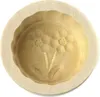 Butterform rund 60 g, aus Ahornholz, 8 cm, Motiv Blume D Produktbild-Vorschau 1
