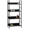 VidaXL 288222, Schwarz, 4 Regale, Stahl, Holz, 15 kg, 60 kg Produktbild-Vorschau 8