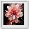 Romantische gemalte Blume– Wandbild mit Rahmen – Gerahmtes Produktbild-Vorschau 1