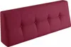 A tufted, rectangular cushion in a deep red color, presented against a white background. Produktbild-Vorschau