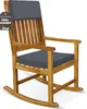 CASARIA® Schaukelstuhl Gartenstuhl Holz Anthrazit 160kg Produktbild-Vorschau 1