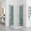 Duschkabine 100 x 100 x 197 cm Eckeinstieg Dusche Falttür Produktbild-Vorschau 5
