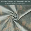 2 Stück Samt Vorhänge Blickdicht, Hellgrau Kräuselband Produktbild-Vorschau 4