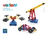 Three different construction toy models (a crane, a seesaw-like structure, and a car) are displayed against a white background. Náhľad obrázku produktu