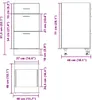 vidaXL Armoire basse Lyon blanc 40x46x81,5 cm Bois Voir les images du produit 8