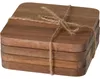 Excellent Houseware Coaster Set Acaciahout 4-teilig Produktbild-Vorschau 3
