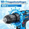 AJIEQAQ Accuboormachine 21V MAX, 45 Nm, 18+1, 2 Productafbeelding-voorbeeld 3