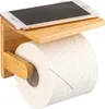eluno Toilettenpapierhalter mit Ablage aus Bambus, zum Produktbild-Vorschau 1