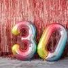 Balon foliowy nr 1, ok. 80 cm, kolor tęczowy Podgląd zdjęcia produktu 2