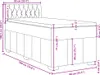 vidaXL Boxspringbett mit Matratze Dunkelgrau 90x190 cm Produktbild-Vorschau 8
