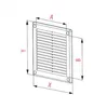 Griglia di ventilazione - copertura in rete VM, 250 x 250 Anteprima dell’immagine prodotto 5