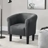 en.casa® Sessel Jelgava 70x70x58 cm Textil Dunkelgrau Produktbild-Vorschau 1