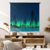 MuchoWow® Wandteppich Wandbehang Nordlicht - Schnee - Bäume Produktbild-Vorschau 6