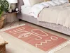 BELIANI Koberec světle červený polyester 80 x 150 cm ručně Náhled obrázku produktu 2