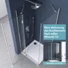 doporro Eck-Duschkabine 90x80cm Dusche Eckdusche Produktbild-Vorschau 2