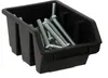 A black plastic storage bin filled with metal bolts. Anteprima dell’immagine prodotto